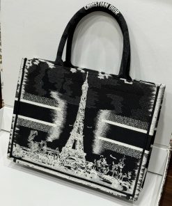 Dior Book Tote Replica Bags Womens Eiffel Tower Pattern 36 (2)