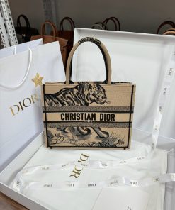 Dior Book Tote Replica Bags Womens Tiger Stripes Pattern 36cm (2)