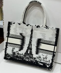 Dior Book Tote Womens Eiffel Tower Pattern Replica Bags 36 (2)