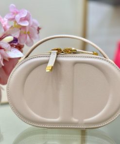 Dior CD Signature Oval Replica Bags Beige Colored 18x11x6 (2)
