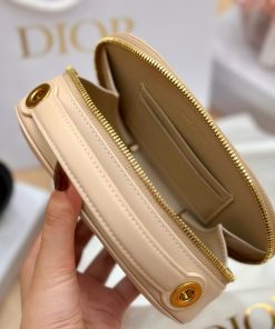 Dior CD Signature Oval Replica Bags Beige Colored 18x11x6 (2)