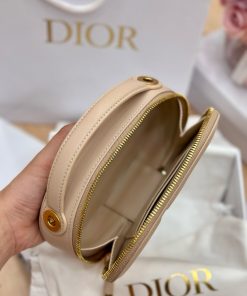 Dior CD Signature Oval Replica Bags Beige Colored 18x11x6 (2)