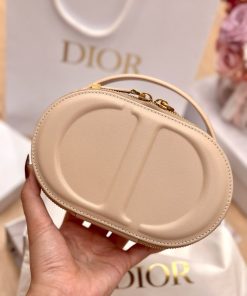 Dior CD Signature Oval Replica Bags Beige Colored 18x11x6 (2)