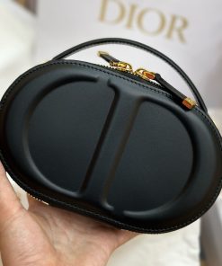 Dior CD Signature Oval Replica Bags Womens Black 18x11x6 (2)