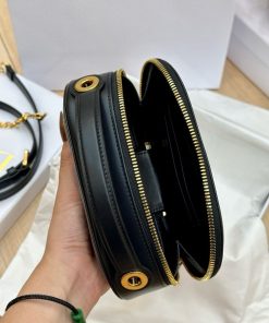 Dior CD Signature Oval Replica Bags Womens Black 18x11x6 (2)