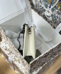 Dior Caro Womens Replica Handbags White Cowhide 19cm (2)