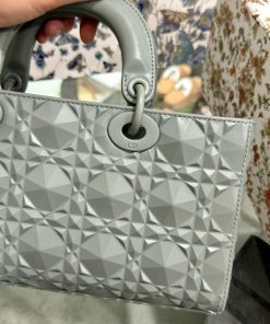 Dior D-Joy Replica Handbags Womens Gray 26cm (2)