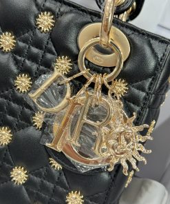 Dior Lady Beaded With Sun Motifs Womens Replica Bags 20cm (2)