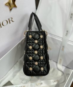 Dior Lady Beaded With Sun Motifs Womens Replica Bags 20cm (2)