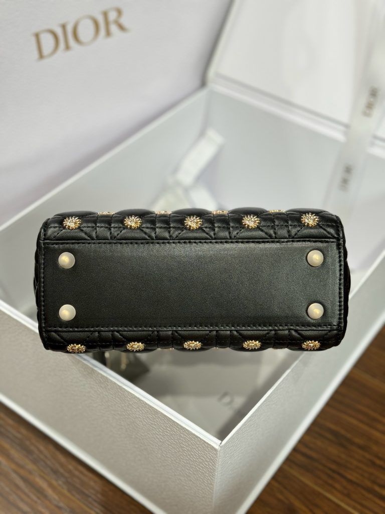Dior Lady Beaded With Sun Motifs Womens Replica Bags 20cm (2)
