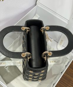 Dior Lady Beaded With Sun Motifs Womens Replica Bags 20cm (2)