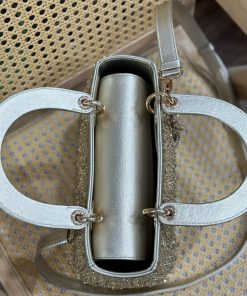 Dior Lady Best Replica Bags Womens Beaded 24cm (2)