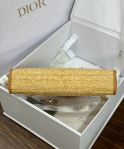 Dior Lady D-Joy Replica Handbags Womens Rattan Material 22cm (2)