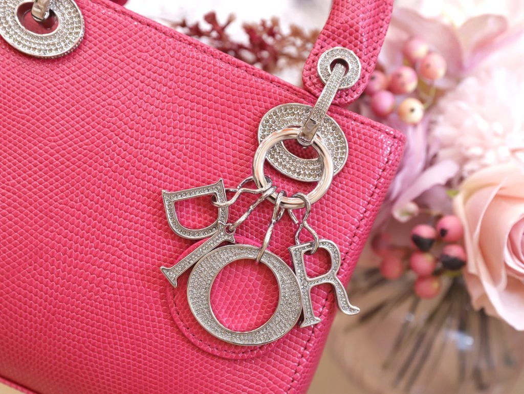 Dior Lady Lizard Best Replica Bags Women Pink 17cm (2)