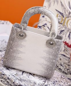 Dior Lady Lizard Womens Best Replica Bags 17cm (2)