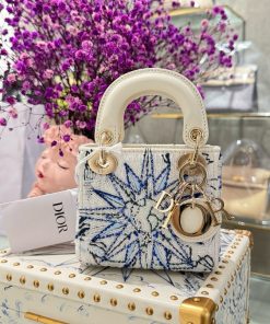 Dior Lady Womens Best Replica Bags Beaded Pattern 12x10 (2)