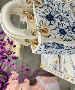 Dior Lady Womens Best Replica Bags Beaded Pattern 12x10 (2)