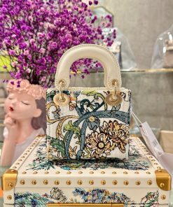 Dior Lady Womens Best Replica Bags Elephant Texture 12×10 (2)