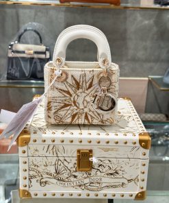 Dior Lady Womens Best Replica Bags Sun Pattern 17cm (1)