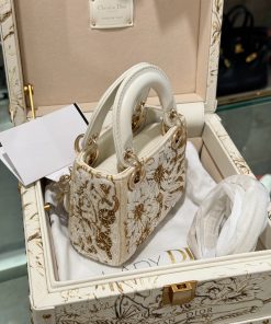 Dior Lady Womens Best Replica Bags Sun Pattern 17cm (1)