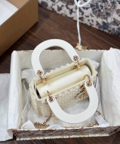 Dior Lady Womens Replica Bags Detail Pearl Embellished 17cm (2)