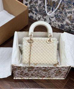 Dior Lady Womens Replica Bags Detail Pearl Embellished 17cm (2)