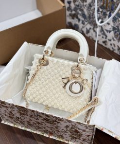 Dior Lady Womens Replica Bags Detail Pearl Embellished 17cm (2)