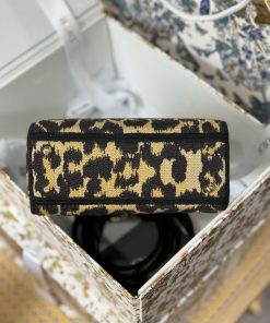 Dior Lady Womens Replica Handbags Embroidered Fabric 17cm (2)