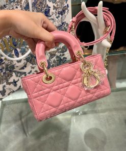 Dior Micro Lady D-Joy Womens Pink Replica Bags 16 (2)