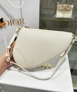 Dior Saddle Womens Replica Bags Cowhide White 20x15x4cm (2)