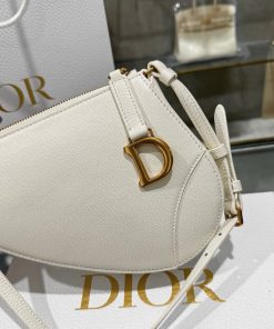 Dior Saddle Womens Replica Bags Cowhide White 20x15x4cm (2)