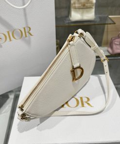 Dior Saddle Womens Replica Bags Cowhide White 20x15x4cm (2)