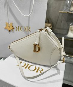 Dior Saddle Womens Replica Bags Cowhide White 20x15x4cm (2)