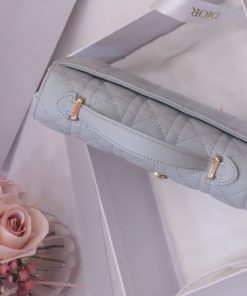 Dior Woc Womens Gray Replica Bags Lock Gold 21x11.5x4 (2)