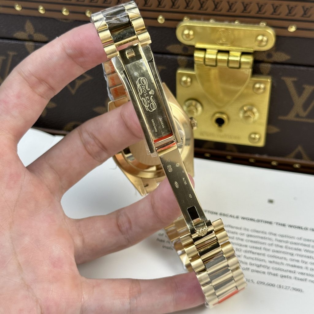 Đồng Hồ Rolex Day-Date 228238 Replica Watches Black Dial 185gram QF Factory 40mm (2)