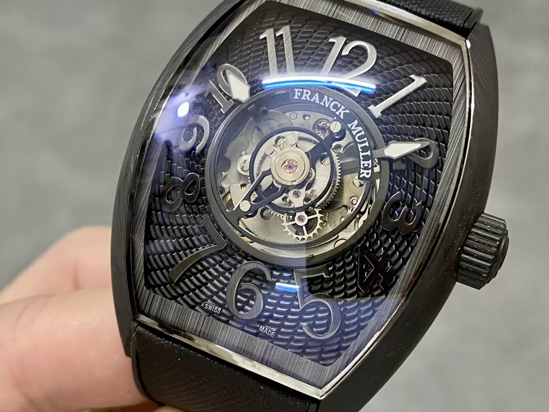 Franck Muller Grand Central Tourbillon Carbon Best Replica Watch Black 45MM Franck Muller Grand Central Tourbillon Carbon Best Replica Watch Black 45MM