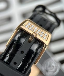 Franck Muller V32 Full Diamonds Replica Watches Rose Gold ABF 45mm (1)