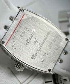 Franck Muller V32 Full Diamonds Replica Watches White ABF 45mm (1)
