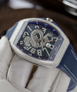 Franck Muller V45 Dragon Blue Color Best Replica Watch ABF Factory 45mm (8)