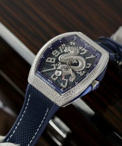 Franck Muller V45 Dragon Blue Color Best Replica Watch ABF Factory 45mm (8)