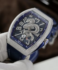 Franck Muller V45 Dragon Blue Color Best Replica Watch ABF Factory 45mm (8)