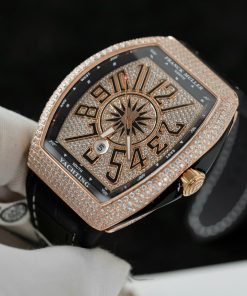 Franck Muller V45 Replica Watch Custom Moissanite Diamonds ABF Factory 45mm (2)