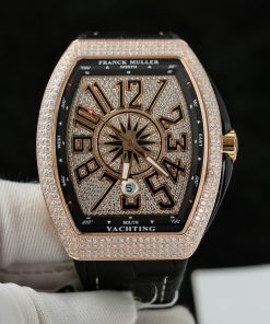 Franck Muller V45 Replica Watch Custom Moissanite Diamonds ABF Factory 45mm (2)