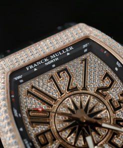 Franck Muller V45 Replica Watch Custom Moissanite Diamonds ABF Factory 45mm (2)