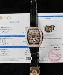 Franck Muller V45 Replica Watch Custom Moissanite Diamonds ABF Factory 45mm (2)
