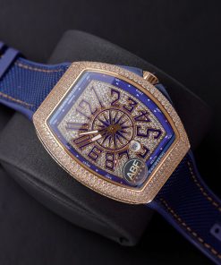 Franck Muller V45 SC DT Best Replica Customs Moissanite Diamonds 45mm (9)