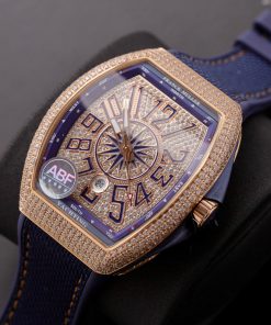 Franck Muller V45 SC DT Best Replica Customs Moissanite Diamonds 45mm (9)