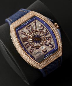 Franck Muller V45 SC DT Best Replica Customs Moissanite Diamonds 45mm (9)