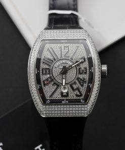 Franck Muller V45 SC DT Customs Moissanite Diamonds Best Replica 45mm (9)