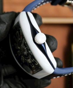 Franck Muller V45 White Ceramic Blue Dial Best Replica ABF Factory 45mm (2)